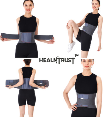healntrust Back pain belt posture corrector back support belt Back / Lumbar Support(Grey)