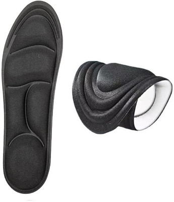 AlexVyan Men 5d Foam Insole (upto 28 cm - adjustable IND7 to IND9 Men) Shoe Insole Insole(Black)