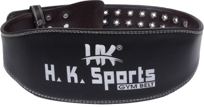 HK Sports Genuine Leather Weight Lifting Belt || Gym Belt || Power Lifting Belt || Gym Weight Lifting Belt(Black)