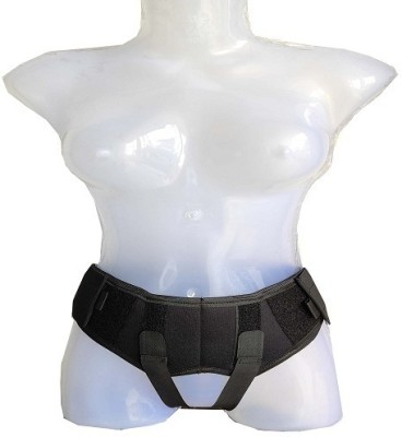 fact-care Hernia Belt Inguinal Straps Pain Relief Two Removable Compression Pads Support Supporter(Black)