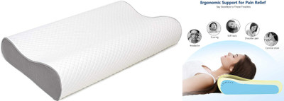 ANUSHKA ENTERPRISE Memory Foam Geometric Sleeping Pillow Pack of 1(White)