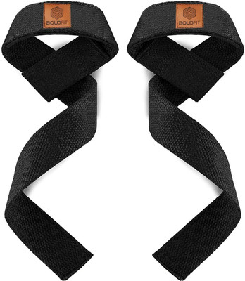 BOLDFIT Weight Lifting Straps Wrist Bands Gym for Men Hand Band Wrist Support(Black)