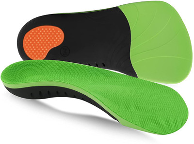 SAMSON 3/4 Orthotic Insole With Arch Support (XL) Insole(Green, Black)