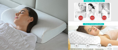 ANUSHKA ENTERPRISE Memory Foam Smiley Sleeping Pillow Pack of 1(White)