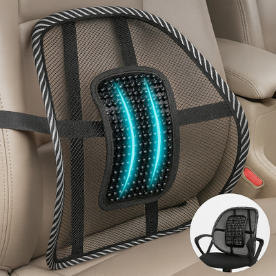 Paul Henry Portable Car Support Backrest for Daily Commute Back / Lumbar Support(Black)