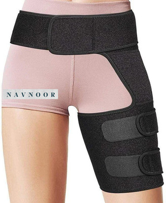 NAVNOOR Thigh Compression Sleeve, Groin Compression Wrap, Hip Brace for Men, Women Supporter(Black)