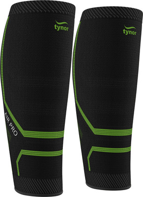 TYNOR Calf and Shin Support Air Pro, Black & Green, XL, 1 Unit Knee Support