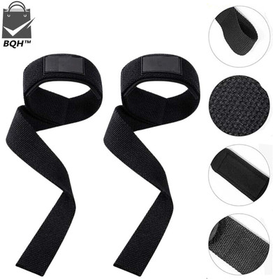 BQH Perfect Weight Lifting Straps For Supporter for Gym for Men & Women Hand Support(Black)