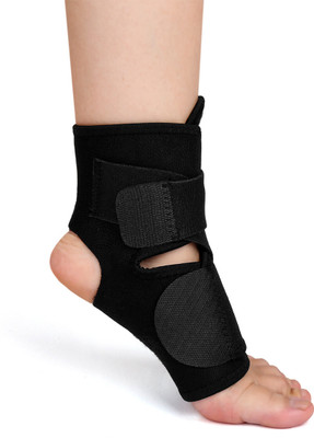 Selva Adjustable Neoprene Ankle Wrap Ankle Support(Black)