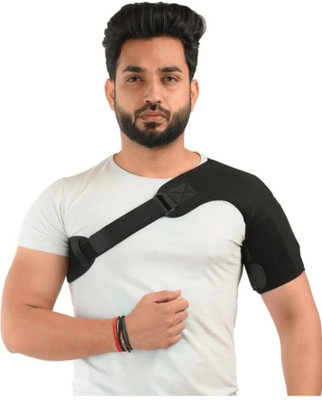 VKOSFIT Shoulder Support Belt Adjustable Stretch Strap Wrap For Universal Shoulder Support(Black)