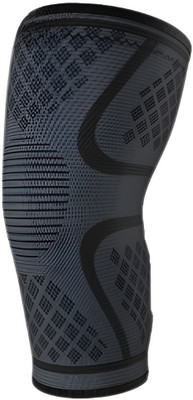 Donizard 3D Knee Cap Compression Support Sleeve for Pain Relief Exercise Gym 1 Piece Knee Support(Black)