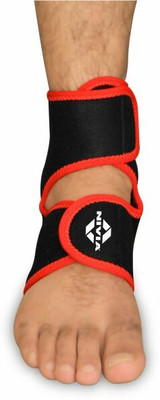 NIVIA Ankle Support with Adjustable Velcro For Men & Women, (Free Size) Ankle Support(Black, Red)