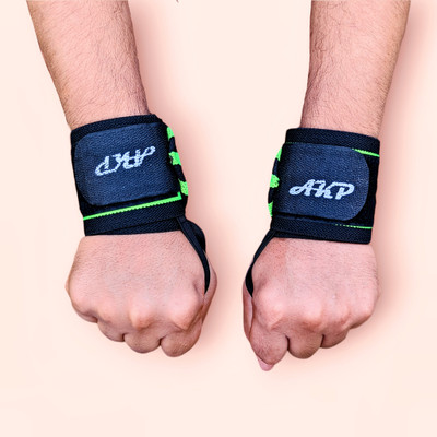 Akp Wrist Support Band/Wraps with Thumb Loop for Gym, Weight Lifting & Workout Wrist Support(Red)