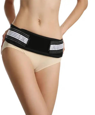 PRACTO CARE Sacroiliac SI Joint Hip Belt, Posture Corrector for Men and Women Back / Lumbar Support(Black)