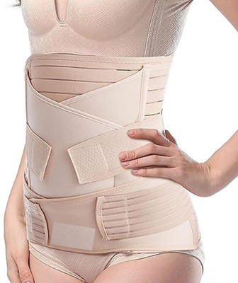 lillas 3 in1 Postpartum recovery Post pregnancy abdominal binder belt Abdominal Belt(Beige)