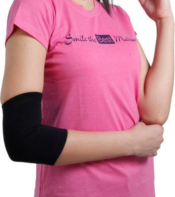FLAMINGO Elbow Support - 2-Way Stretch Knit, Smooth Fabric, Full Range of Motion Elbow Support