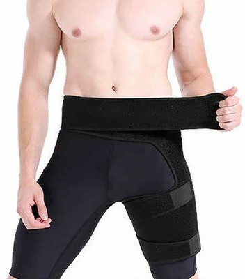 Thanos Thigh Groin Support Brace Compression Thigh Strap Supporter(Black)