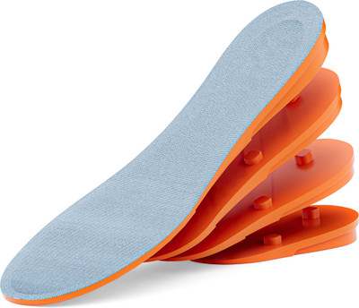 FOVERA Height Increasing Gel Insoles for Men & Women - With 4 Level of Height Elevation Insole(Orange)