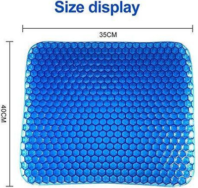 NIMYANK Squar Cushion Chair Pad with Non-Slip Cover for Sciatica Pain Back Pain NI140 Back / Lumbar Support(Blue)