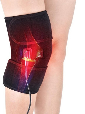 SWISS WONDER USB Heating Knee Brace Support for Arthritis Knee Support(Black)