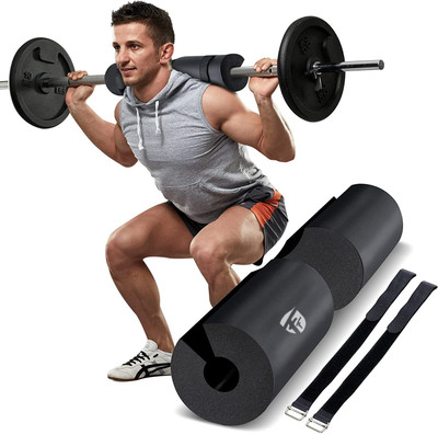 FirstFit Barbell Squat Neck & Shoulder Protective Pad for Hip Thrusts & Lunges Neck Support(Black)