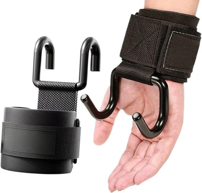 primetreads Lifting Gloves with Hooks Hand Support(Black)