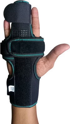 BRIJJ HELTH CARE Boxer Fits Both Hands, Fits Left or Right Finger Support Splints (Black) Finger Support(Black)