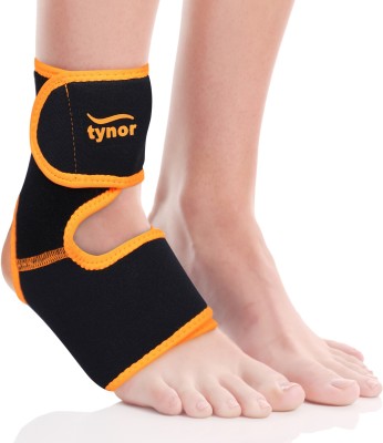 TYNOR Ankle Support (Neo), Black & Orange, Universal, 1 Unit Ankle Support
