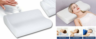 RUSHABH ENTERPRISE Memory Foam Birds Sleeping Pillow Pack of 1(White)