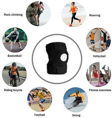 Mulkraj Ortho Knee Support(Men and Women) (Black)-98 Knee Support(Black)