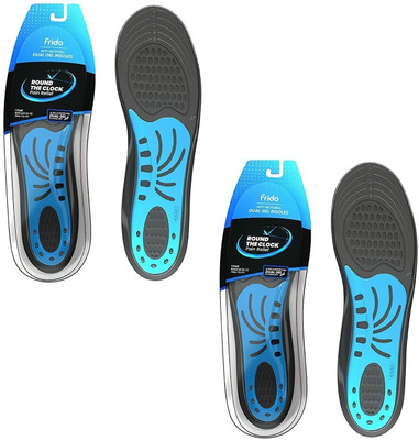Frido Dual Gel Insoles, Extra Comfort & Support, Trim-to-fit, Made in India (5-9 UK) Insole