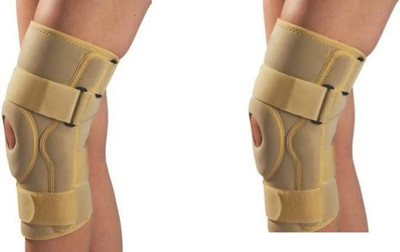 PARISILL Functional Knee Support Open Patella Hinge Knee Brace Support Knee Support1 Knee Support(Beige)