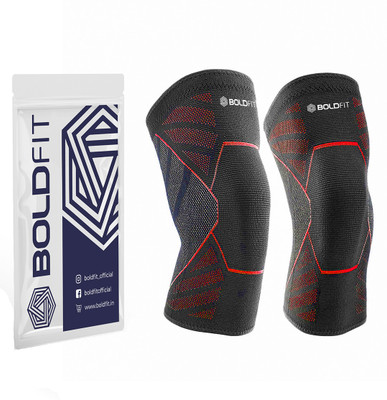 BOLDFIT Knee Support Cap Sleeves Pair For Sports, Pain Relief For Men, Women(Extra Large) Knee Support