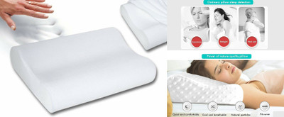 ANUSHKA ENTERPRISE Memory Foam Floral Sleeping Pillow Pack of 1(White)
