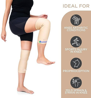 JUSTIFIT Performance Knee Support for Sports Gym and Running Relief for Pain and Exercise Knee Support(Beige)