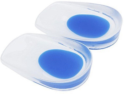 MAYKO & BAYKO Silicone Gel Shock Cushion Orthotic Heel Support Pad Cup Insoles, Large Insole(Blue)