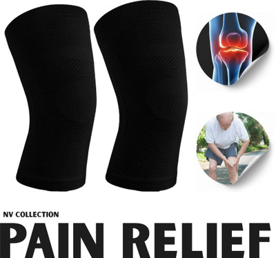NV COLLECTION Motion Ease Knee Sleeve for Joint Support Knee Support(Black)