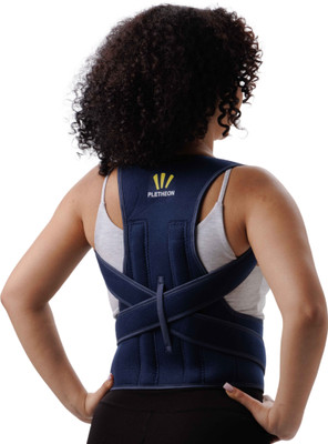 PLETHEON Posture belt for men and women for back pain Posture Corrector Back / Lumbar Support(Blue)