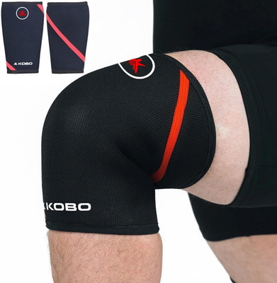 KOBO 7 mm Knee Sleeves For Power Weight Lifting Knee Support