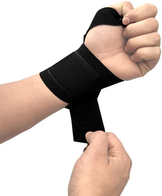 uRock Adjustable Wrist Strap for Typing and Sports (Pack of 2) Wrist Support(Black)