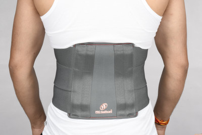 Mulkraj N-Lumbo Sacral (L.S Belt) Corset- Back Pain Belt Lumbar Support Waist Suppo-72 Back / Lumbar Support(Grey)