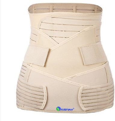 JUSTIFIT Pregnancy Belt After Delivery (size XXL) set of 3 Back / Lumbar Support(Beige)