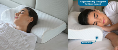 HIRUSH ENTERPRISE Memory Foam Fruits Sleeping Pillow Pack of 1(White)