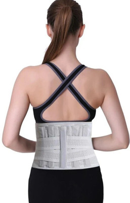 Dr Trust USA Backache Lumbo Sacral Pain Relief Mesh Belt -330 Orthopedic Adjustable Spine Back / Lumbar Support(Grey)