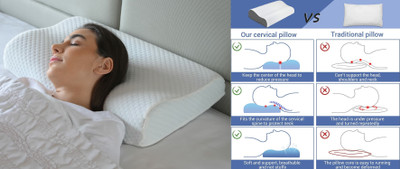 ANUSHKA ENTERPRISE Memory Foam Sleeping Pillow Pack of 1 Solid(White)