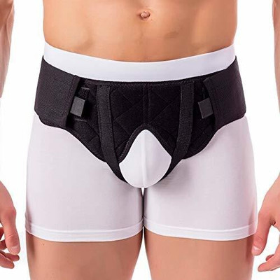 falsa care BLACK ROTAR HERNIA BELT DOUBLE PADS SUPPORT Back / Lumbar Support(Black)