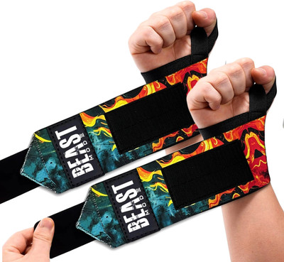 STEIGEN FITNESS Wrist Band for gym, Hand Grip Weight Lifting Straps, Wrist Support For joint Wrist Support(Black)