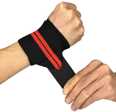 STARAS SALES Wrist Support with Thumb Loop Strap for Gym,Workout & Strength Training Exercise Wrist Support(Red)