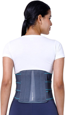 MsOrthtics Contour Lumbo Sacral (LS Belt) with Double Support Back / Lumbar Support(Grey)