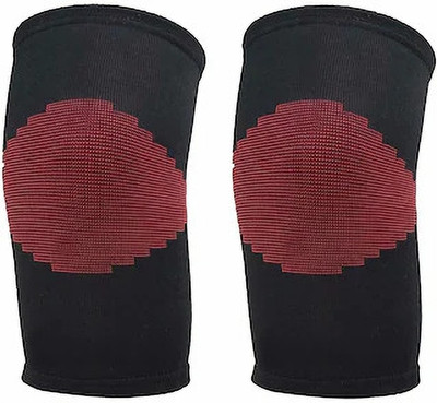 yatin enterprise Knee Cap Compression Support Sleeves-pair| Brace For Joint Pain Knee Support(Red, Black)